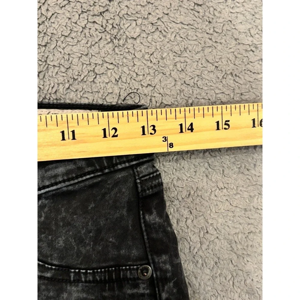 Rag & Bone Jeans Womens 24 Black Legging Jegging Skinny Stonewash Faux Pockets